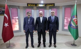 Sivas Belediye Başkanı Hilmi Bilgin, Ziraat Odası ve Arıcılar Birliğini ziyaret etti