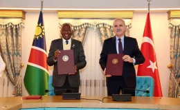 TBMM Başkanı Numan Kurtulmuş, Namibya Ulusal Meclisi Başkanı Peter Katjavivi ile görüştü