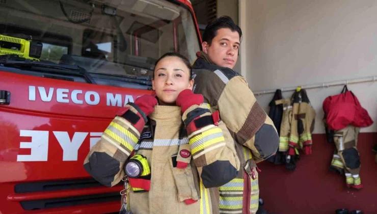 Ankara’da Görev Yapan İtfaiye Eri Çift, Zorlukları Sevgiyle Aşıyor