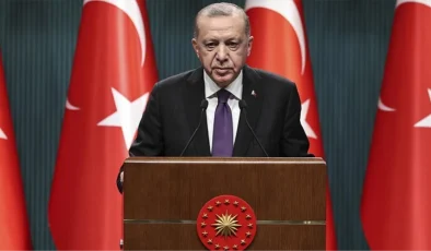 Cumhurbaşkanı Erdoğan, Kabine Toplantısı sonrası açıklamalarda bulunuyor.