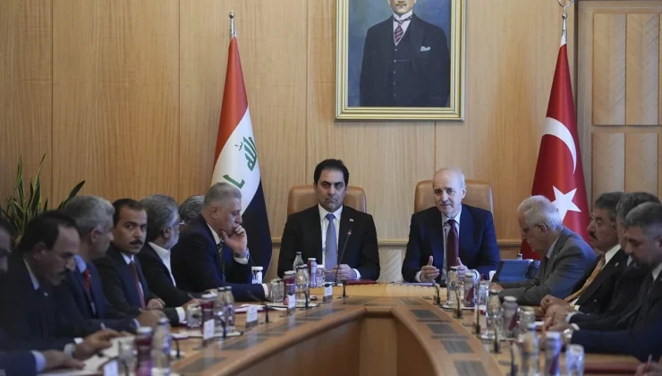 TBMM Başkanı Numan Kurtulmuş, Irak Temsilciler Meclisi Başkanvekili Muhsin Ali Ekber El Mendelavi ile görüştü