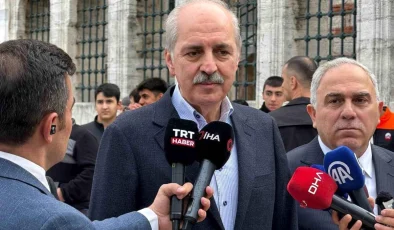 TBMM Başkanı Numan Kurtulmuş, İstanbul Fatih Camii’nde bayram namazını kıldı