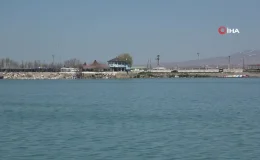 Yağış sonrası Van Gölü’nün su seviyesi yükselmeye başladı