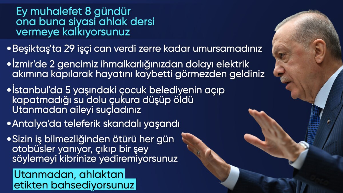 Cumhurbaşkanı Erdoğan, CHP’nin skandallarını sıralayarak eleştirilere cevap verdi